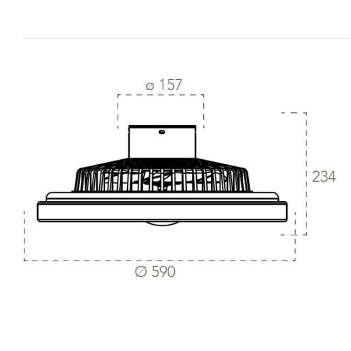 Plafoniera con ventilatore Scirocco bianco, Ø 60 cm, 40W, dimmerabile
