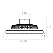 Plafoniera con ventilatore Scirocco bianco, Ø 60 cm, 40W, dimmerabile