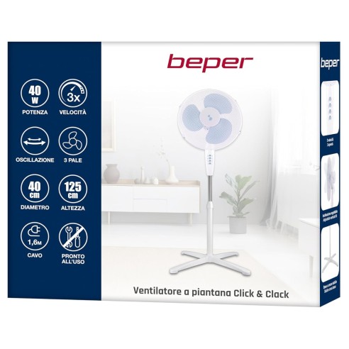 Beper ventilatore a piantana Click Clack 40W