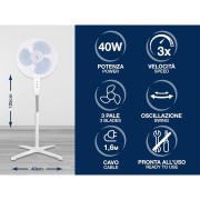 Beper ventilatore a piantana Click Clack 40W