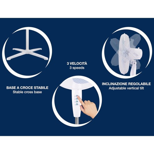 Beper ventilatore a piantana Click Clack 40W