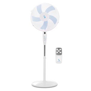 Beper ventilatore a piantana con telecomando, 5 pale, timer, bianco