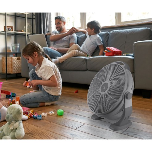 Beper ventilatore da terra Box Fan direzionabile 100W, 50 cm, grigio