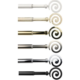 Kit bastone tenda estensibile da 70 a 120 cm mini Ø12 mm Spirale Errebi