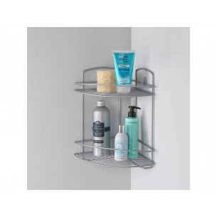 Portasapone doccia angolare Onda 2 ripiani satinato Metaltex 2