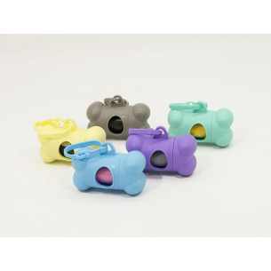 Osso-dispenser-sacchetti-igienici-cani-con-clip-guinzaglio 2