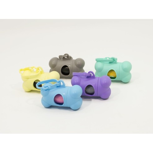 Osso-dispenser-sacchetti-igienici-cani-con-clip-guinzaglio
