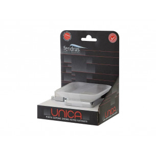 Porta-sapone-Feridras-acciaio-cromato-e-vetro-Unica 2