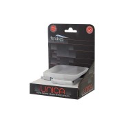 Porta-sapone-Feridras-acciaio-cromato-e-vetro-Unica