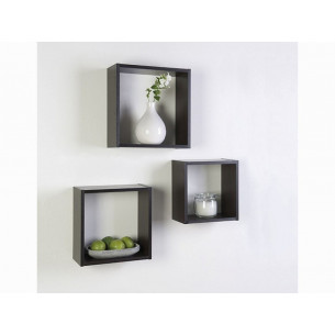 Set 3 mensole Cubo ebano Kimono 2