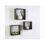 Set 3 mensole Cubo ebano Kimono