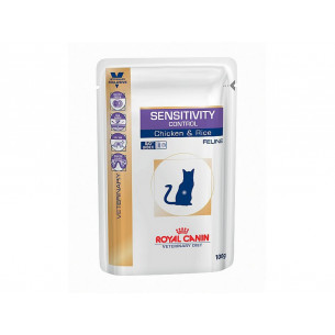 Alimento-per-gatto-Sensitivity-Pollo-e-Riso-12pz-100g