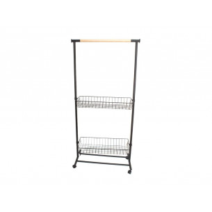 Stender appendiabiti singolo con 2 ripiani H165cm 2