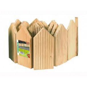Bordo ornamentale in legno, staccionata 180xh18cm naturale
