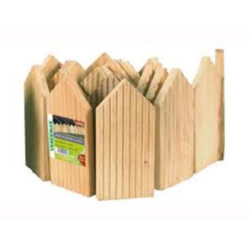 Bordo ornamentale in legno, staccionata 180xh18cm naturale