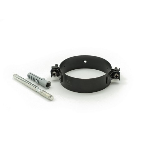 Collare-a-muro-inox-verniciato-nero-con-tassello