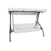 Dondolo 3 posti reclinabile con tettuccio ecru