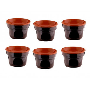 Fornellino-bagna-cauda-ceramica-Coli-Brunella-diam-14cm-6pz