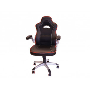 Poltrona ufficio gaming ergonomica similpelle nero rosso