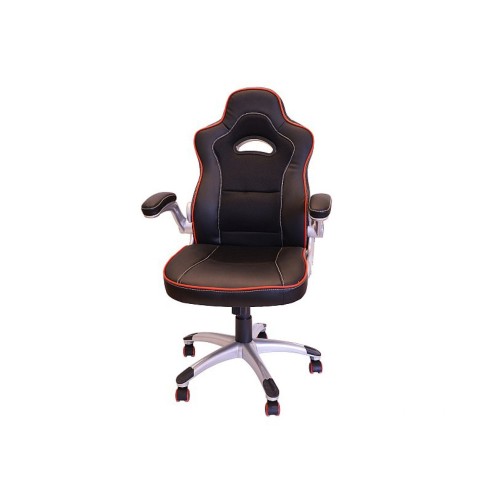 Poltrona ufficio gaming ergonomica similpelle nero rosso