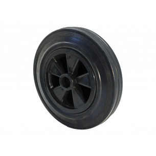 Ruota-con-gomma-piena-telaio-plastico