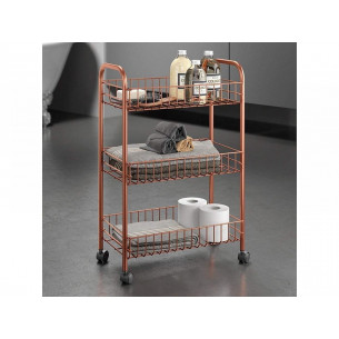 scaffaletto-salvaspazio-multiuso-metaltex-lugano-copper-rame-3-piani-41x23x63cm 2