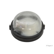 Plafoniera da esterno in alluminio Saturnina 1xE27 nero